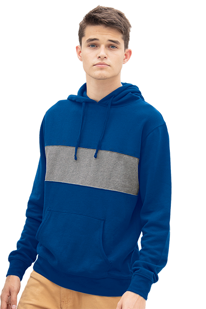 Premium Cotton Blocked Fleece Pullover Hoodie, custom hoodie or sweatshirt with logo imprint 16