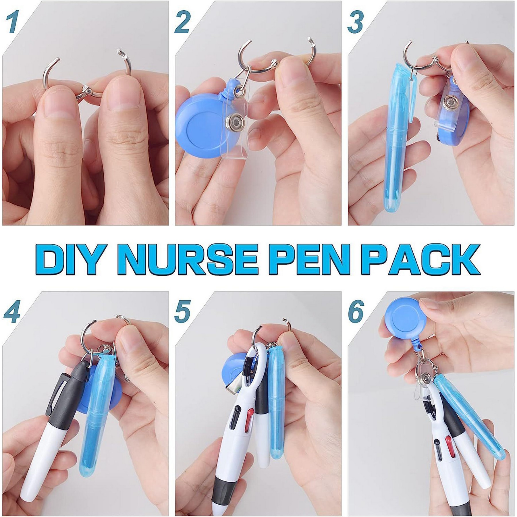 Nurse Pen Set Medical Retractable Scroll 8