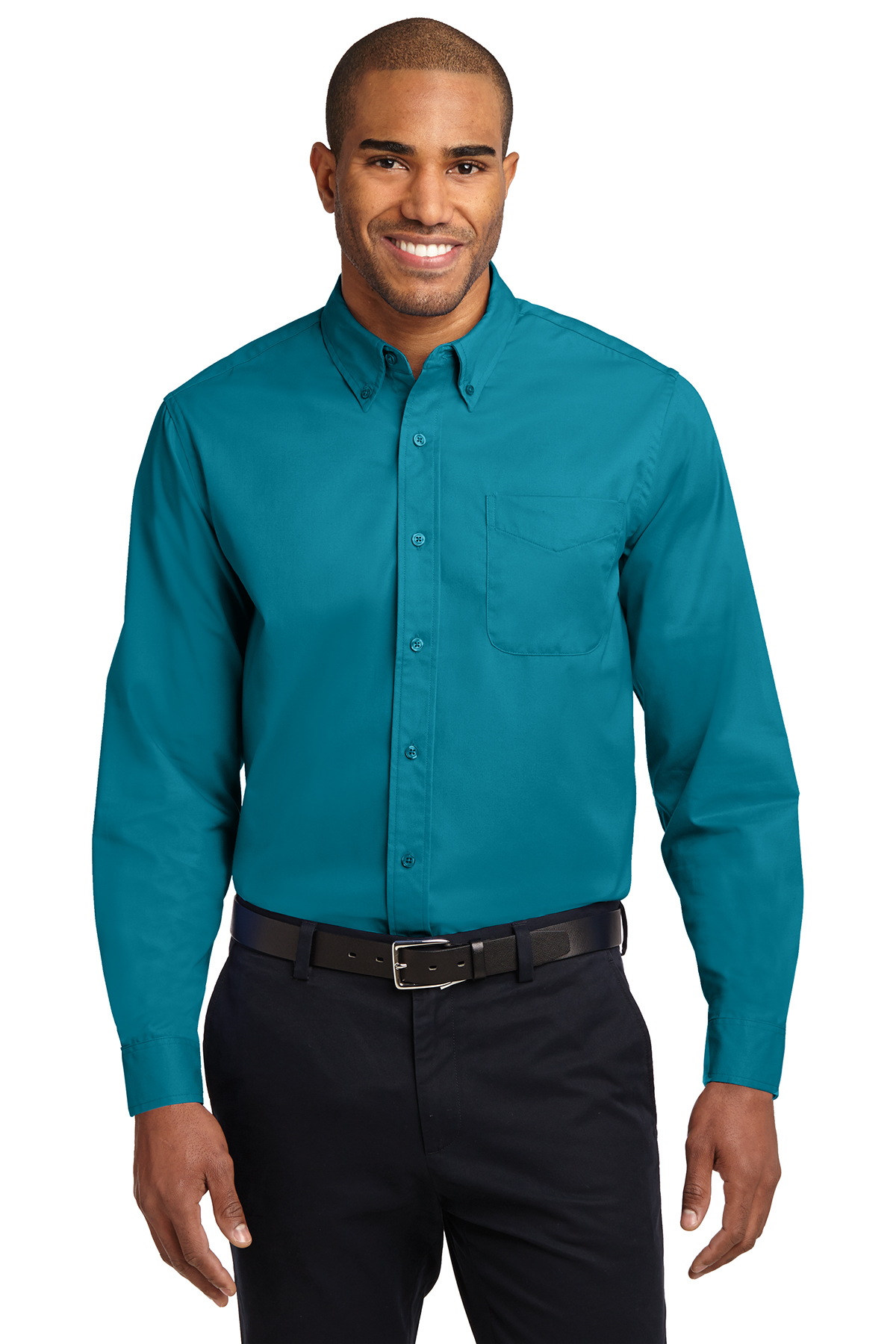 Men's Long Sleeve Oxford Button-Down Easy Care Shirts 7
