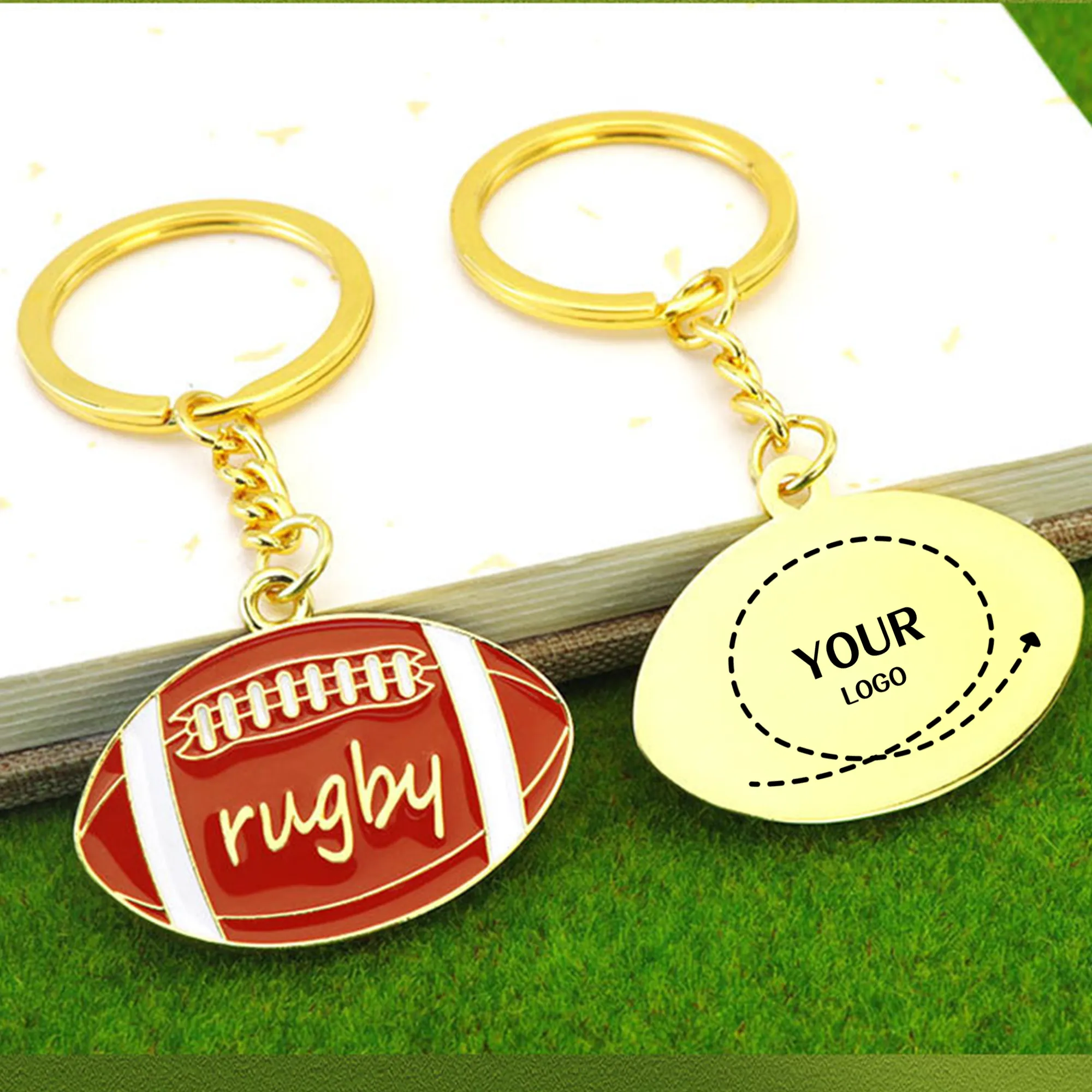 Rugby Keychain LOGO Printed for Promotions in Memorial Event 2