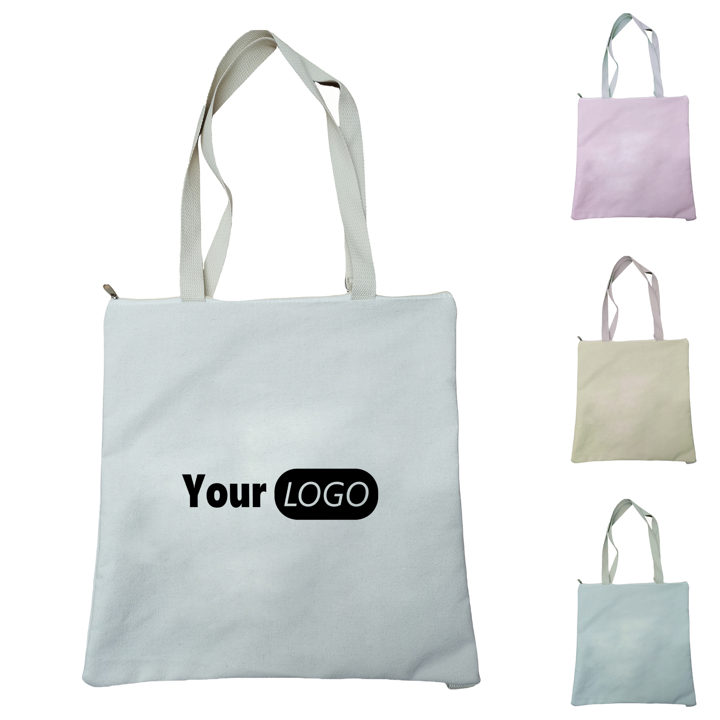 Canvas Solid Color Eco-Friendly Tote Bag 1