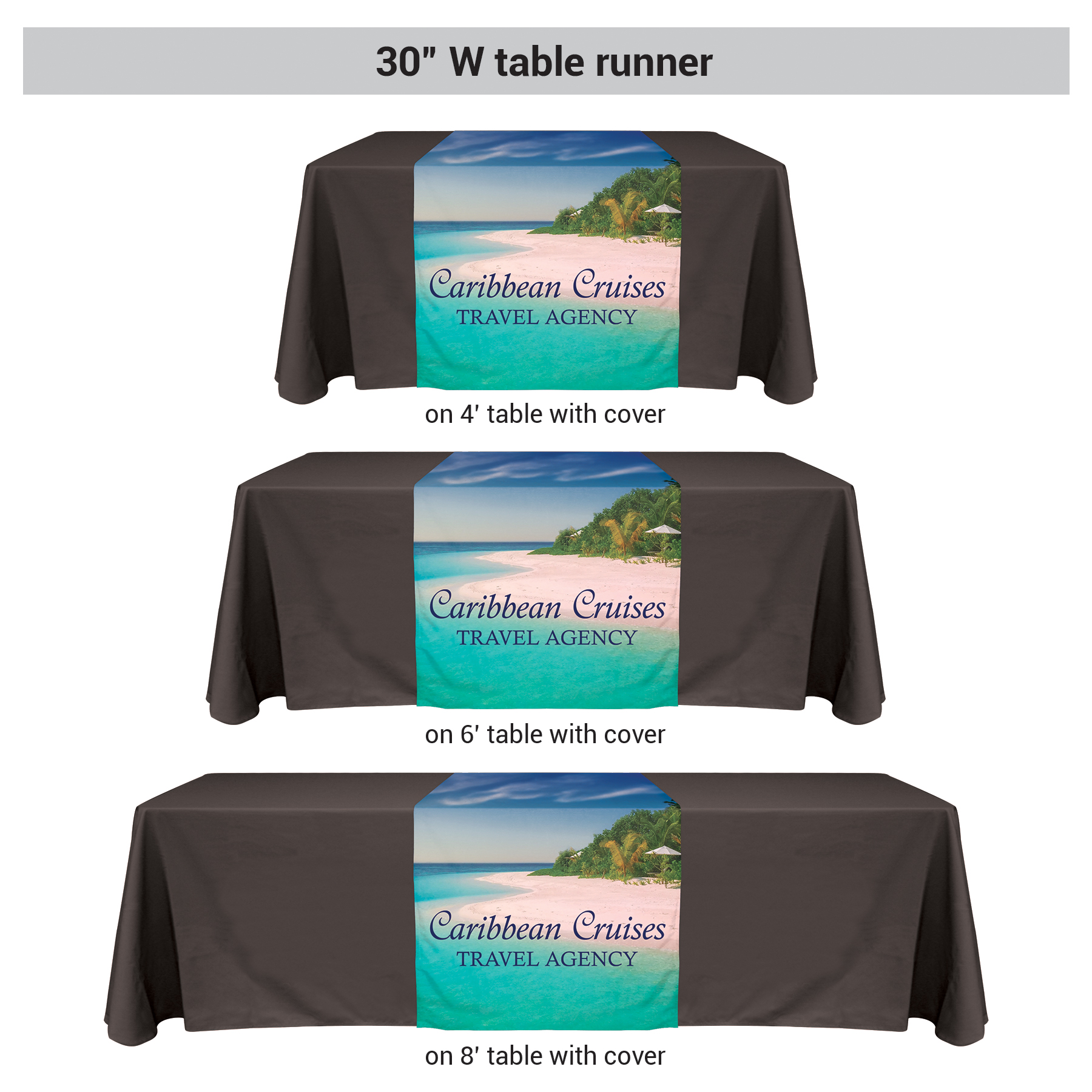 30" x 60" Knit Polyester Custom Table Runner 4