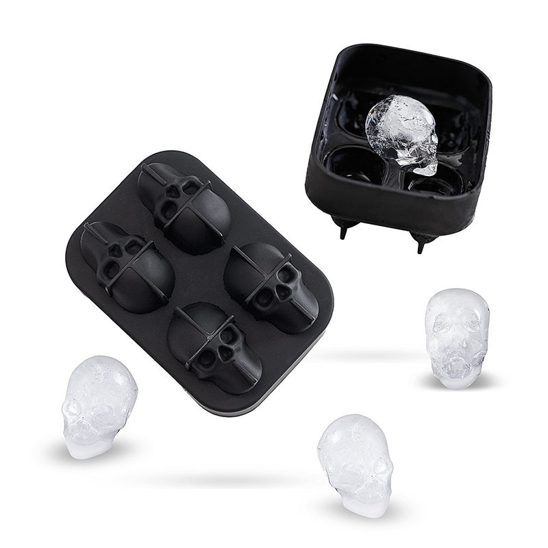 4 in 1 Skull Human Head Ice Mould Model