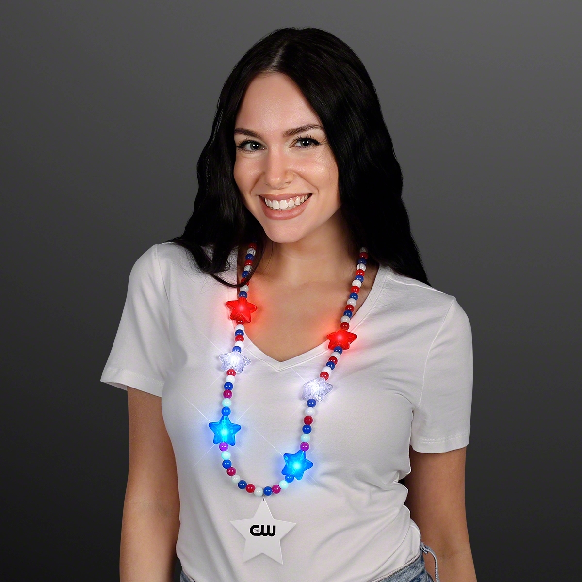 Rainbow Light Up Star Beads with Medallions 6