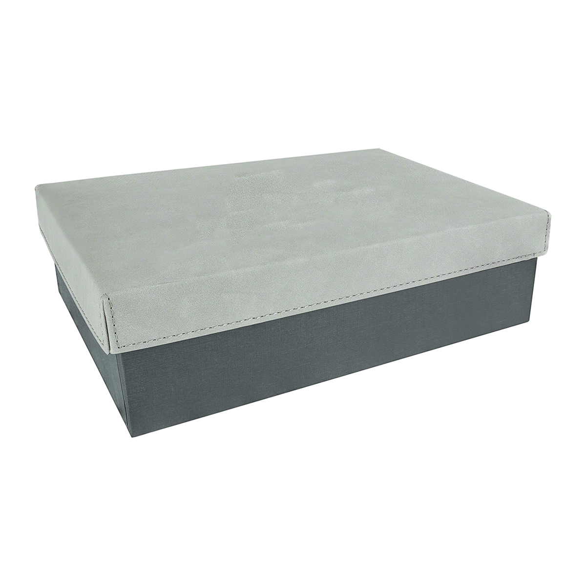 9 3/4" x 7" Gray Leatherette Gift Box 2