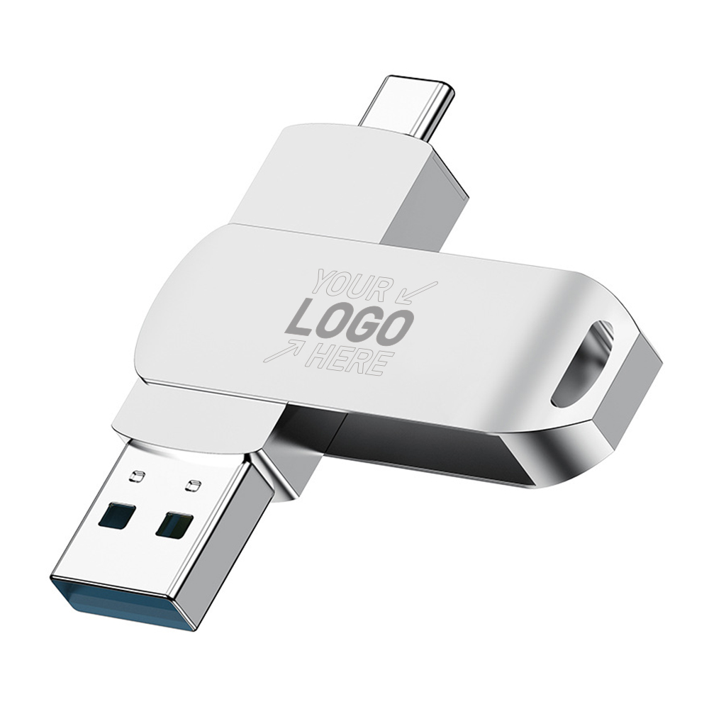 USB BiPort Type C Rotating Flash Drive