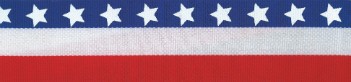Stars & Stripes "V" Neck Ribbon with Clip, 1 1/2" wide 1