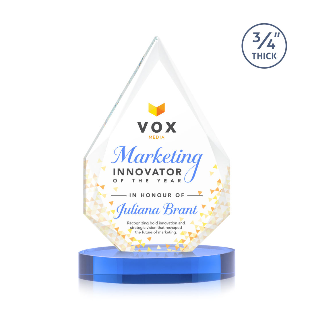 Hawthorne VividPrint™ Award on Alberton Base - Sky Blue 6