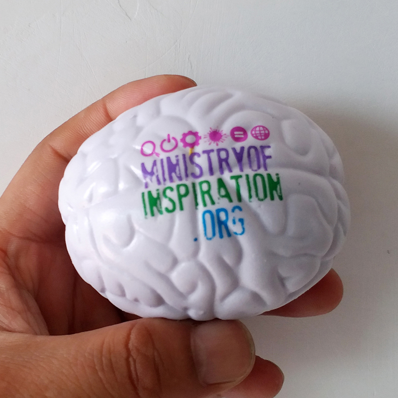 Simulate Brain-Shaped Stress Reliever Ball---2.8" x 2.2" x 1.77" 7
