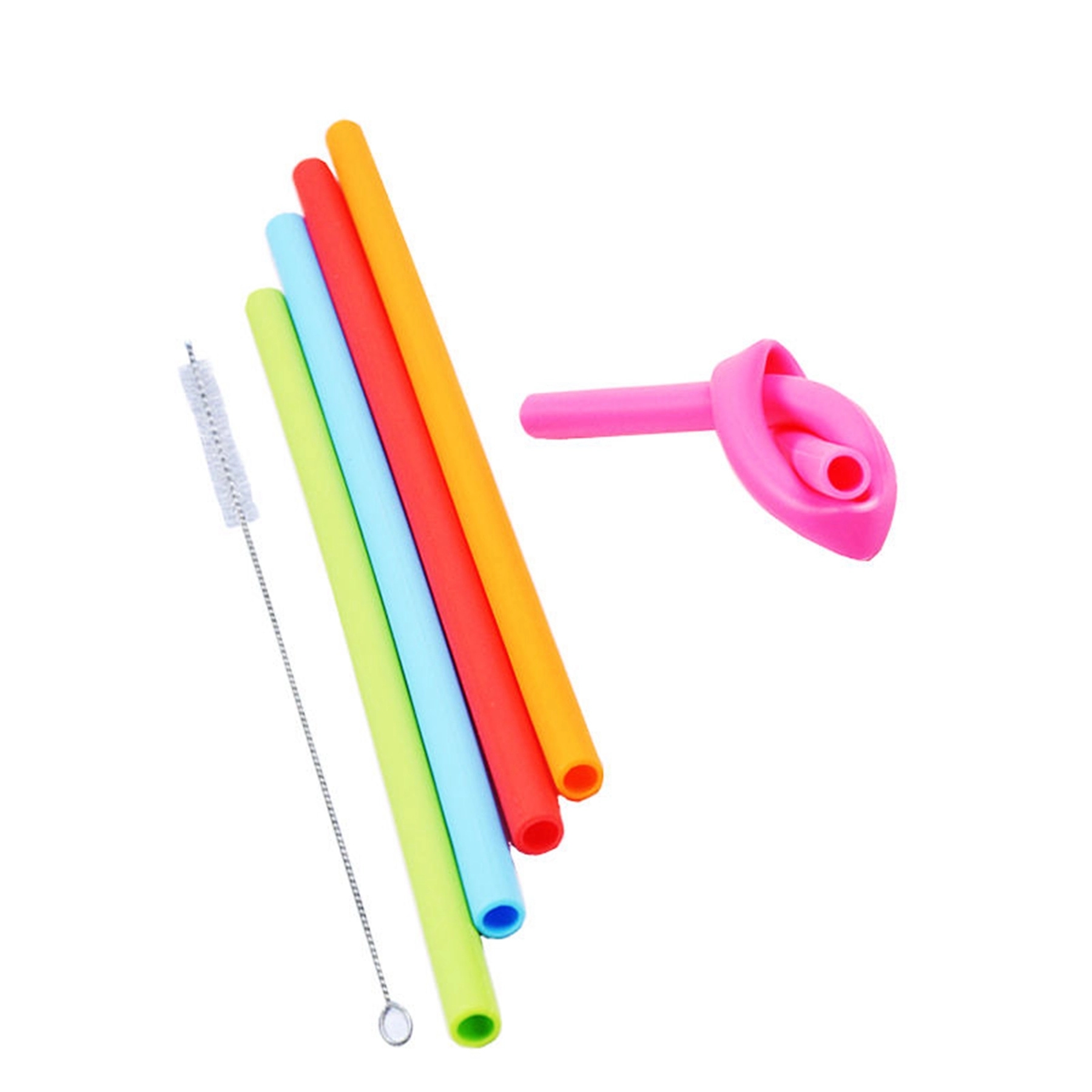 Collapsible Silicone Straw Set with Transparent Box 3