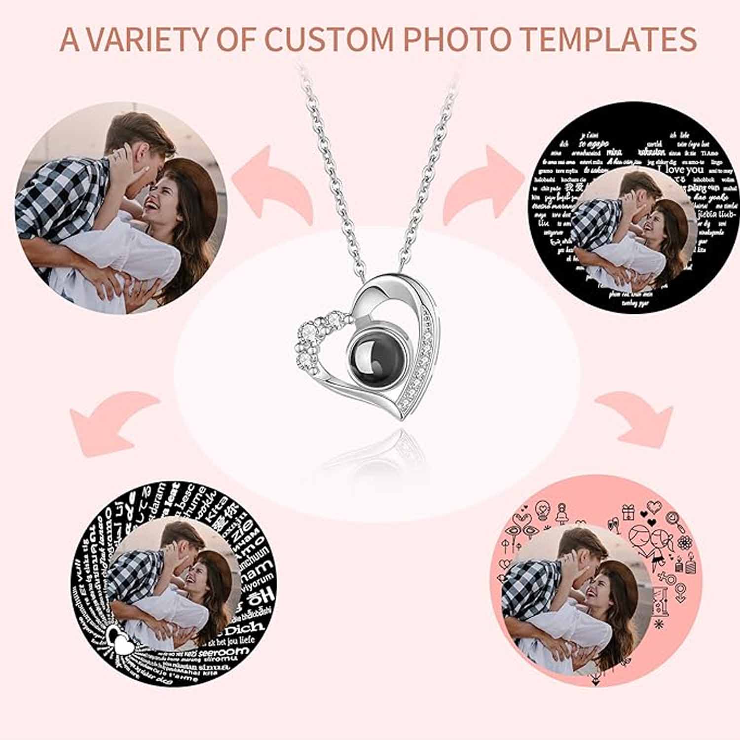 I love you custom Pendant necklace 5