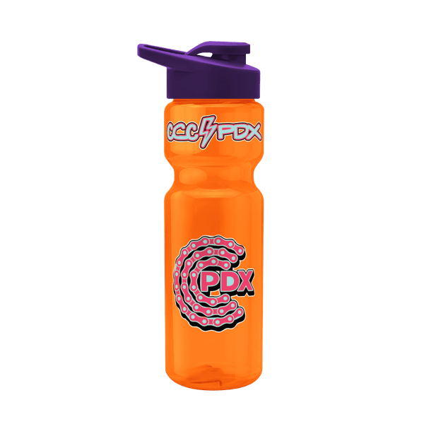 Blazer 28oz Transparent Bike Bottle w/Drink-thru Lid 2637