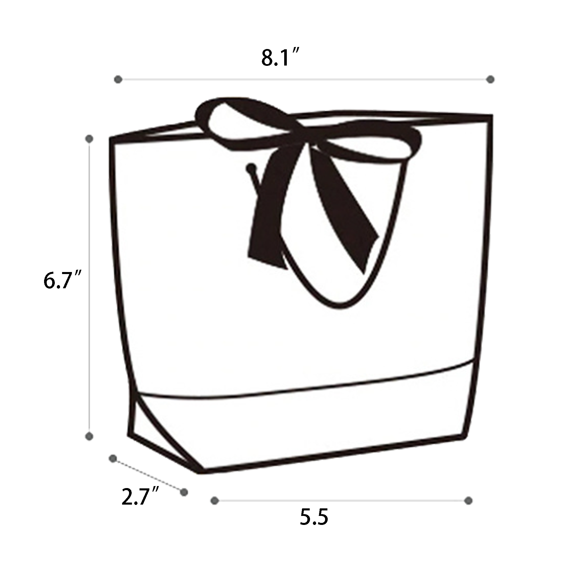 Elegant Ribbon Handle Paper Gift Bag 2