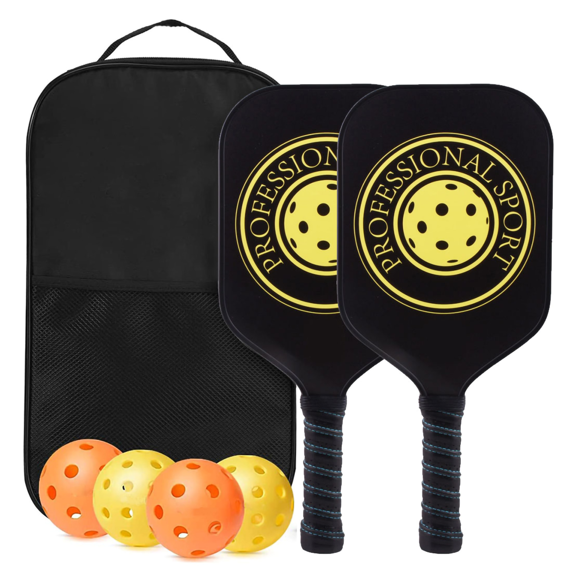 Carbon Fiber 2Sided Full Color Pickleball Paddles Set 2