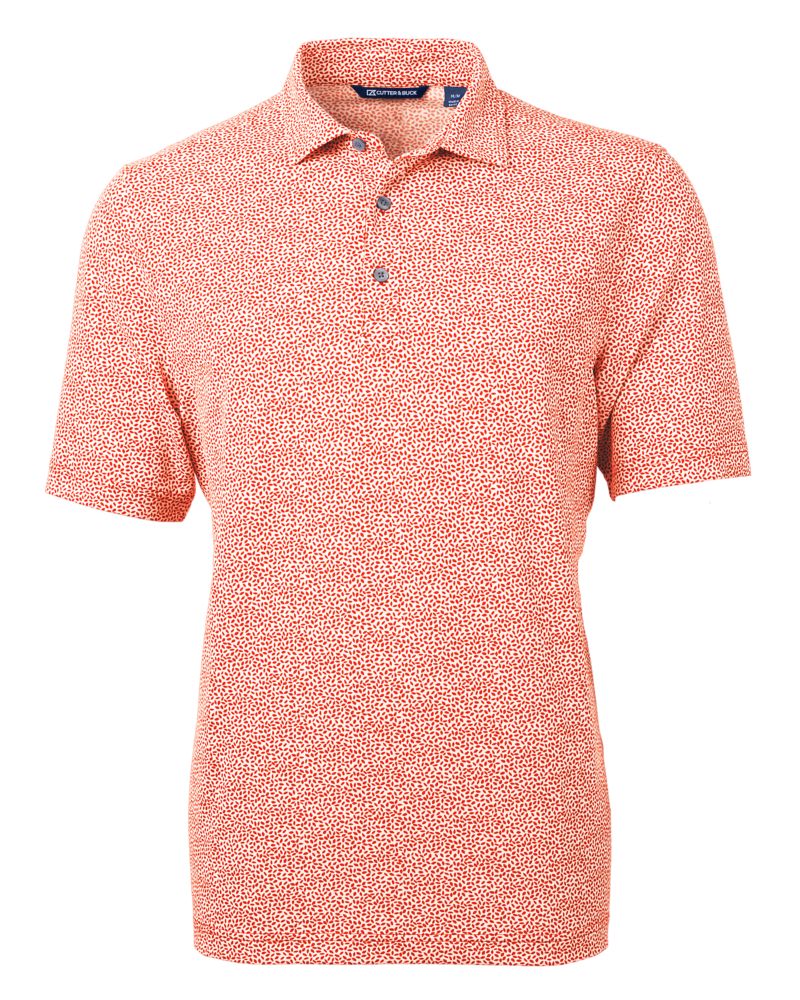 Cutter & Buck Virtue Recycled Botanical Print Featherlight Pique Mens  Polo 102