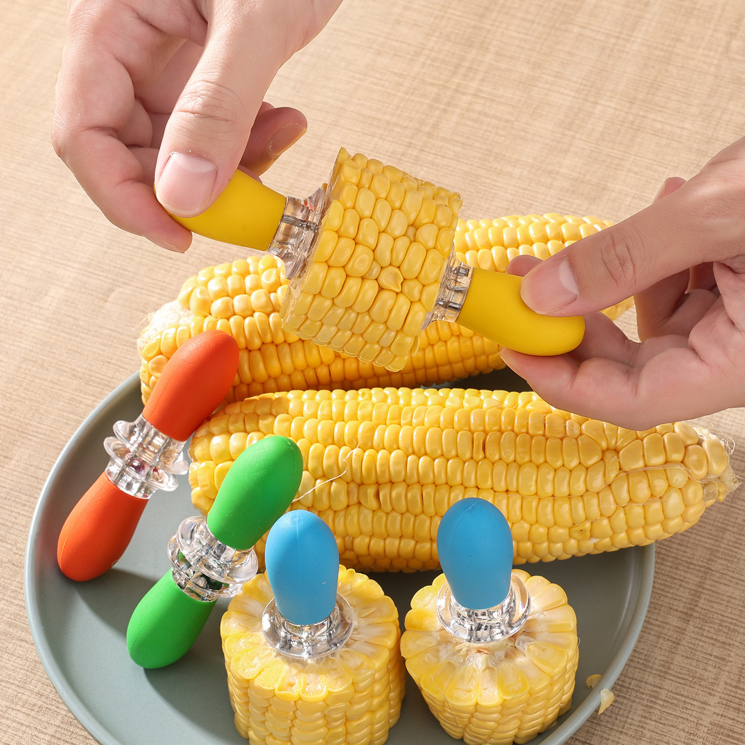 Stainless Steel Corn Holders 5