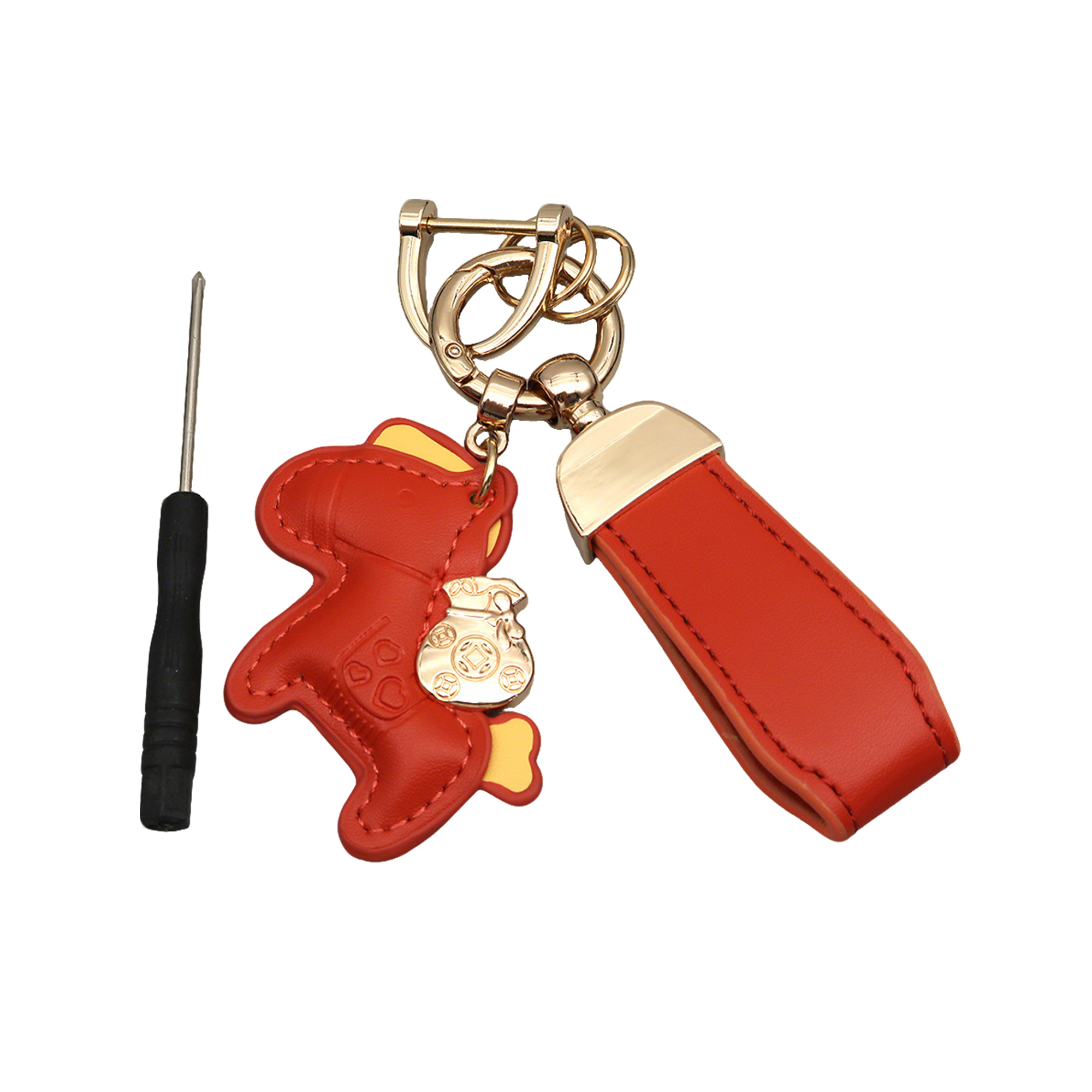 Polyurethane Pony Figure Key Ring With Strap 6.7" Length 27