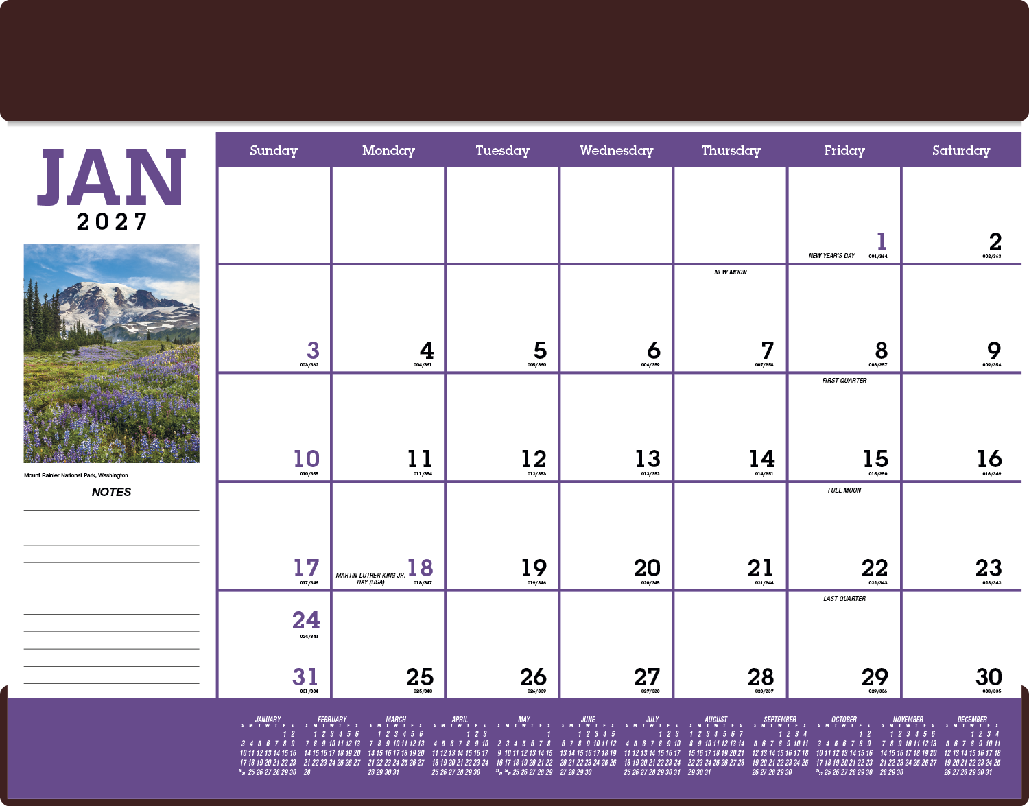 Triumph® Calendars Scenic Desk Pad 27
