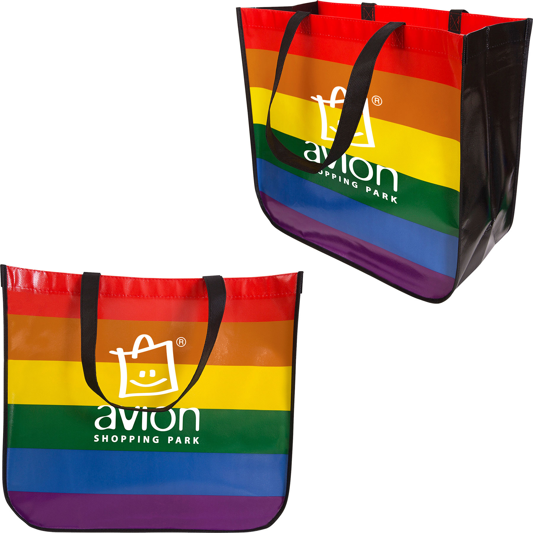 Large Rainbow Laminated Tote Bag 2