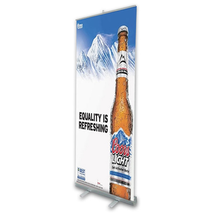 33 in. x 79 in. Pop-Up/Roll-Up Retractable Banner & Stand (FULL COLOR) 1