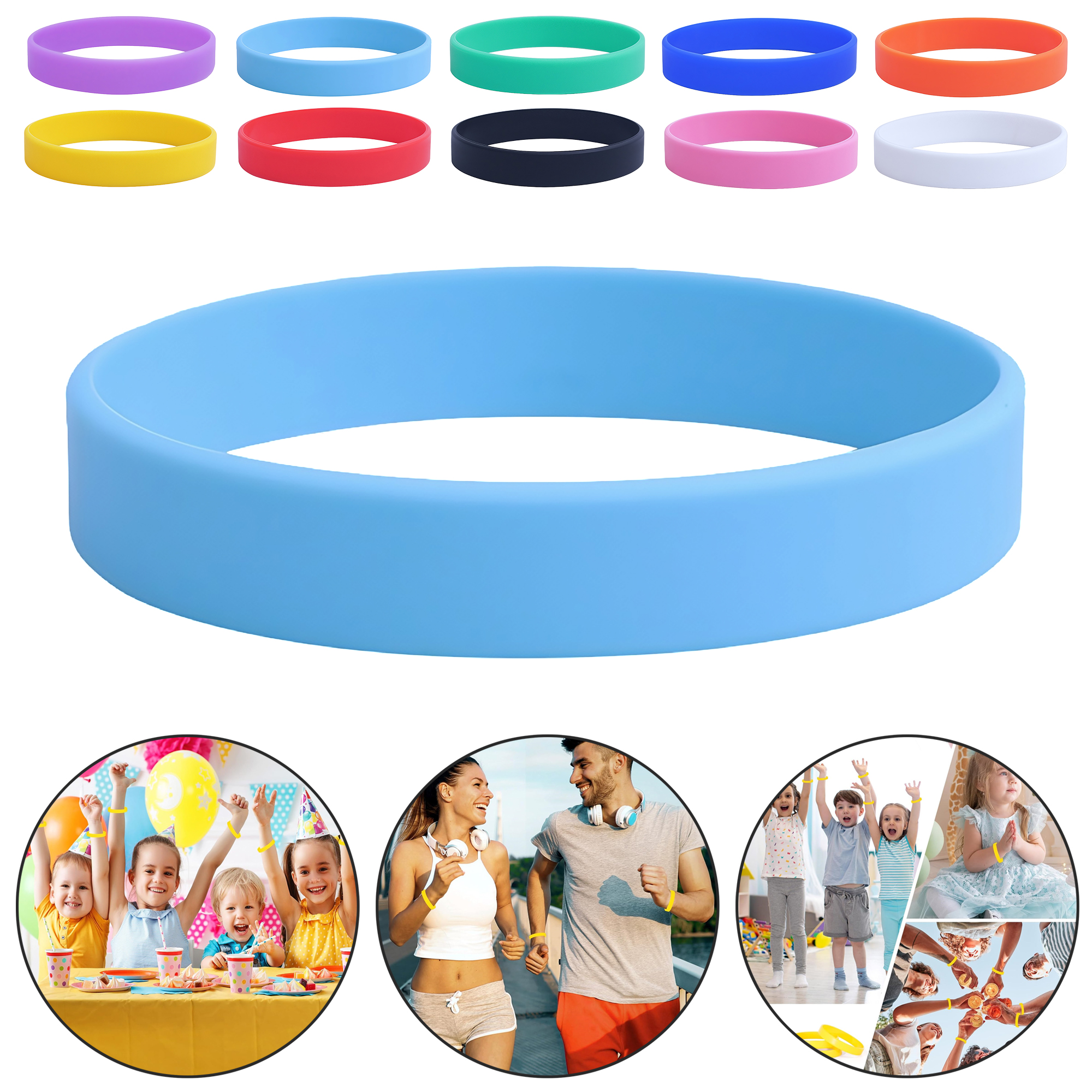Solid Color Sport Silicone Wristbands 9