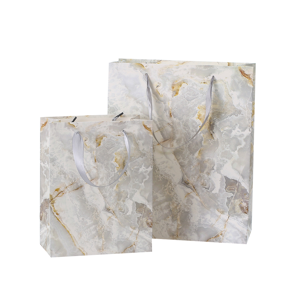 ustom Glossy Shopping Paper Ribbon Gift Sale Tote Bag 4