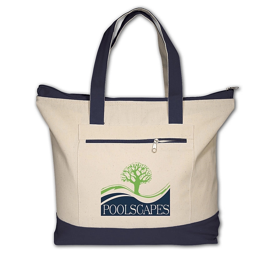 Zippered Cotton Boat Totes 4