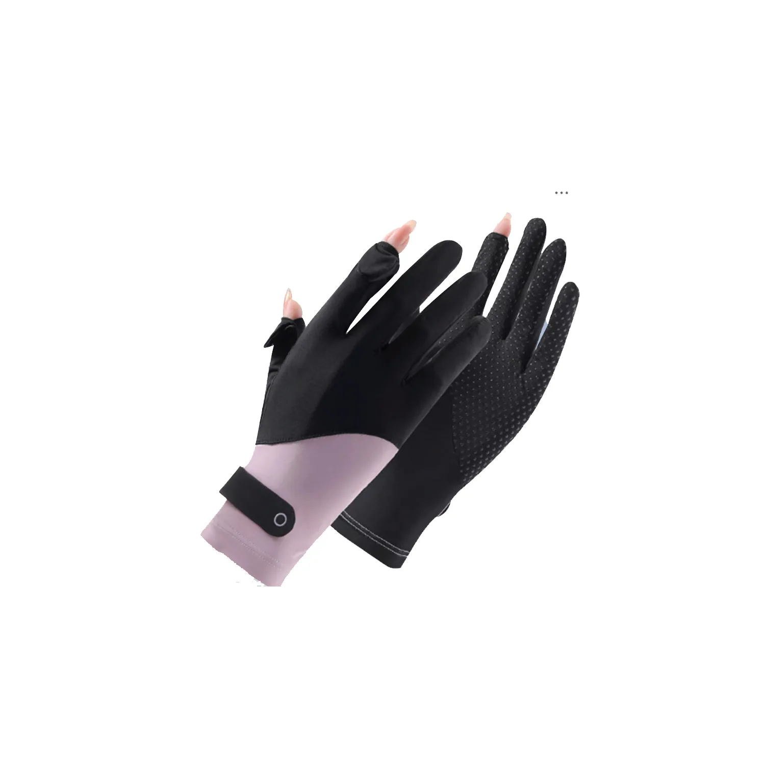 Ice Silk Breathable Fingerless Gloves 6