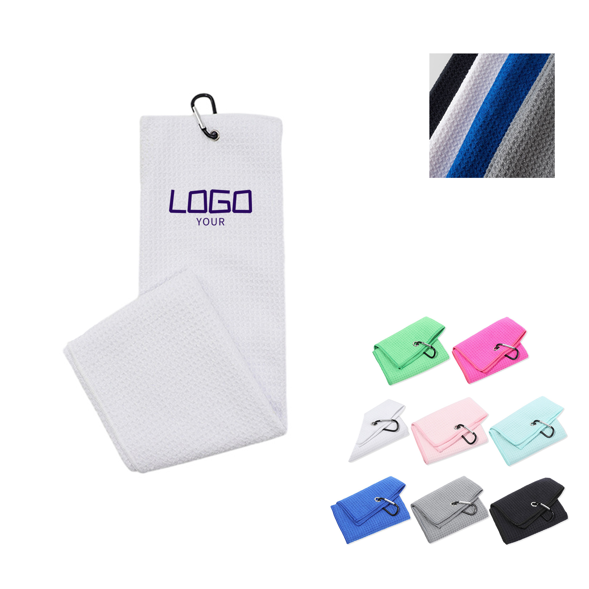 Sports Premium Microfiber Fabric Waffle Golf Towel 2