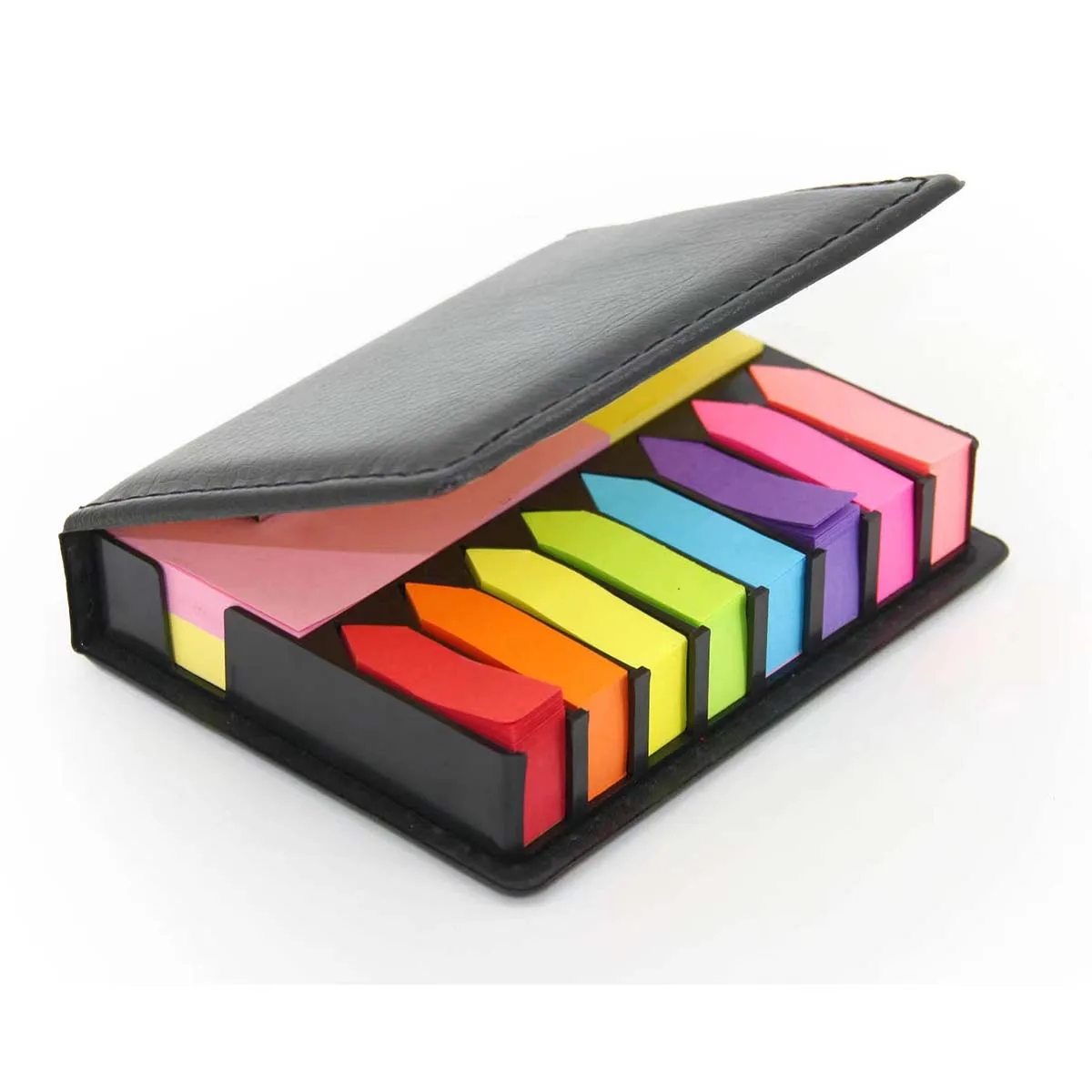 Deluxe PU Leather Self-Stick Pads Memo Note Organizer 5