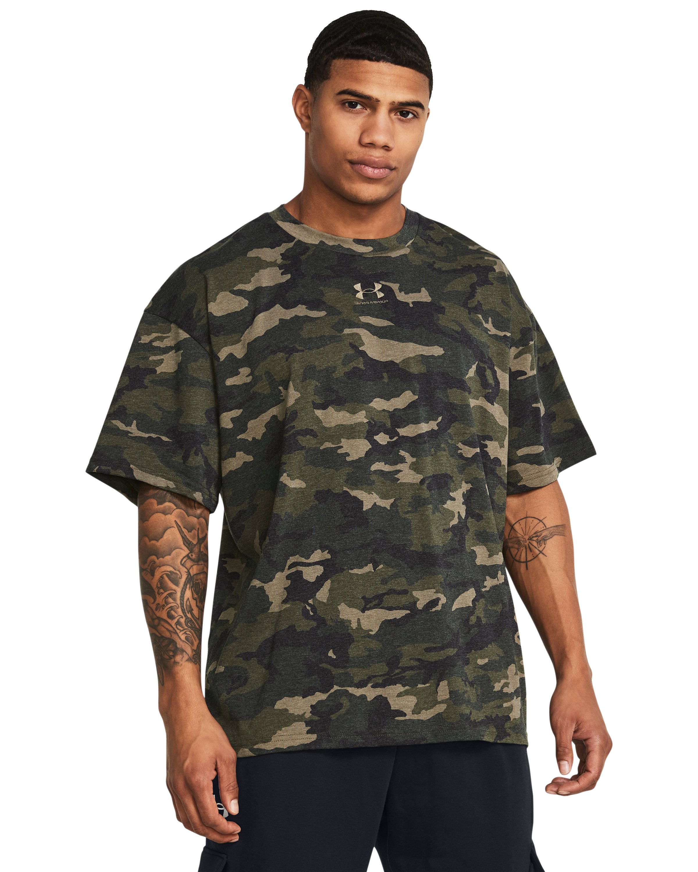 UA Heavyweight Printed Heather Men's Short Sleeve 1