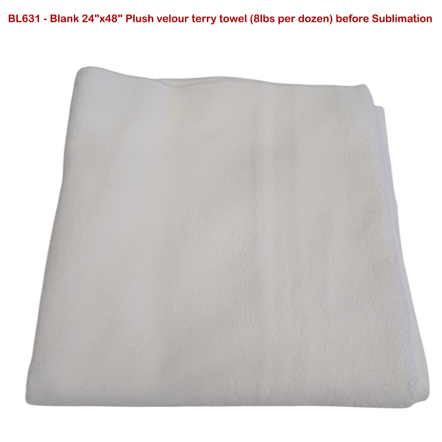 Golf Caddie Towel Extra Large in Plush Velour Terry , 24"x48", Sublimated Edge to Edge 1 side 6