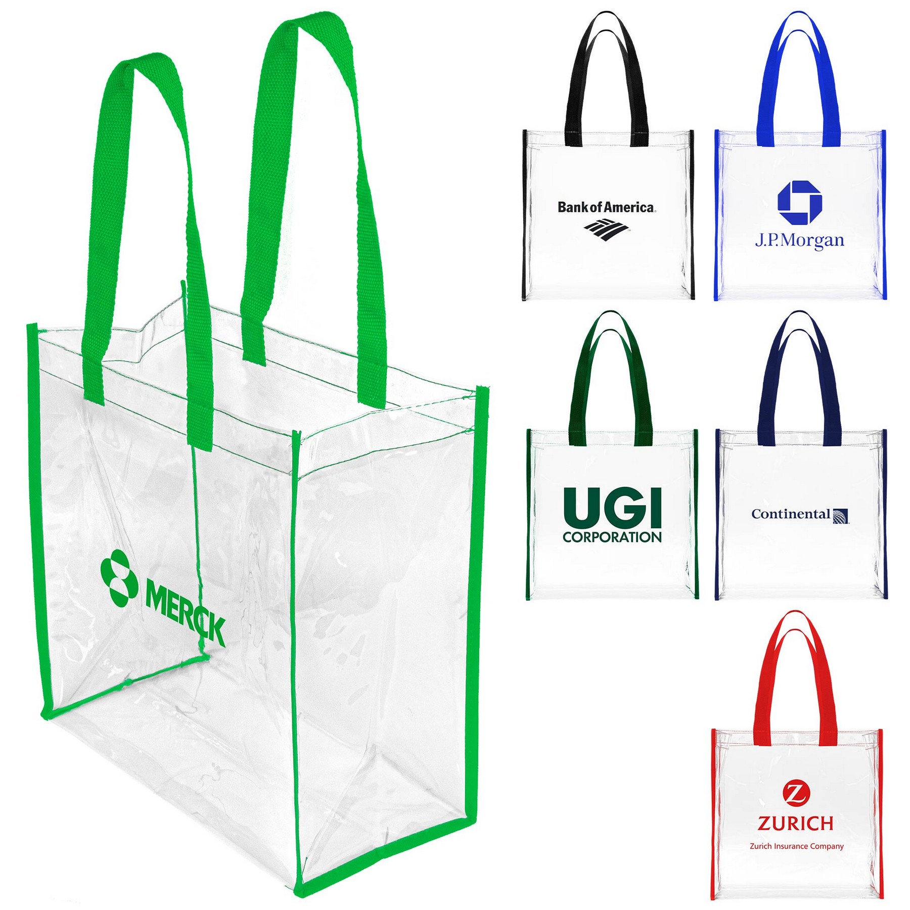 Full Color PVC Clear Stadium Tote Bag 3