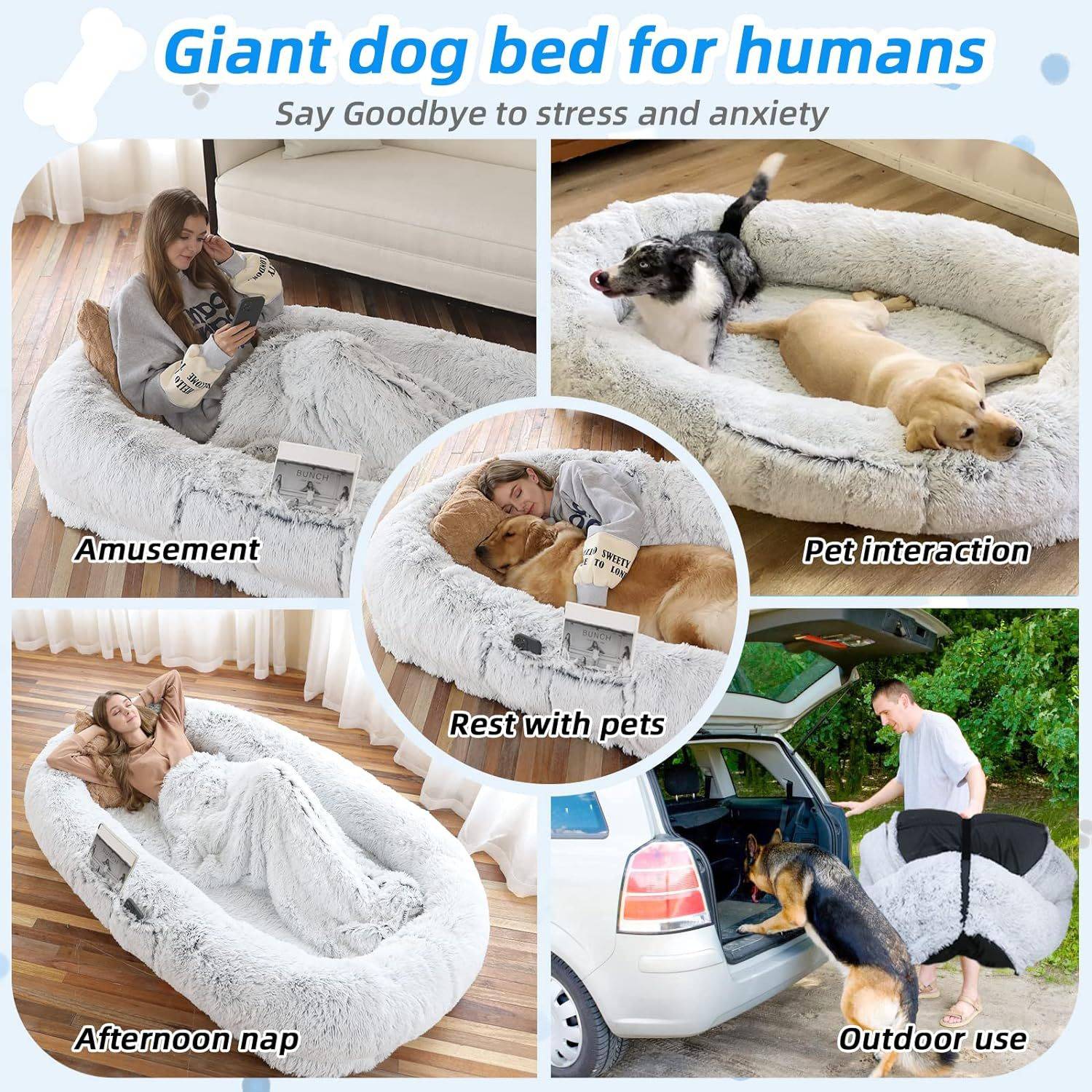Human Pet Dog Bed 5
