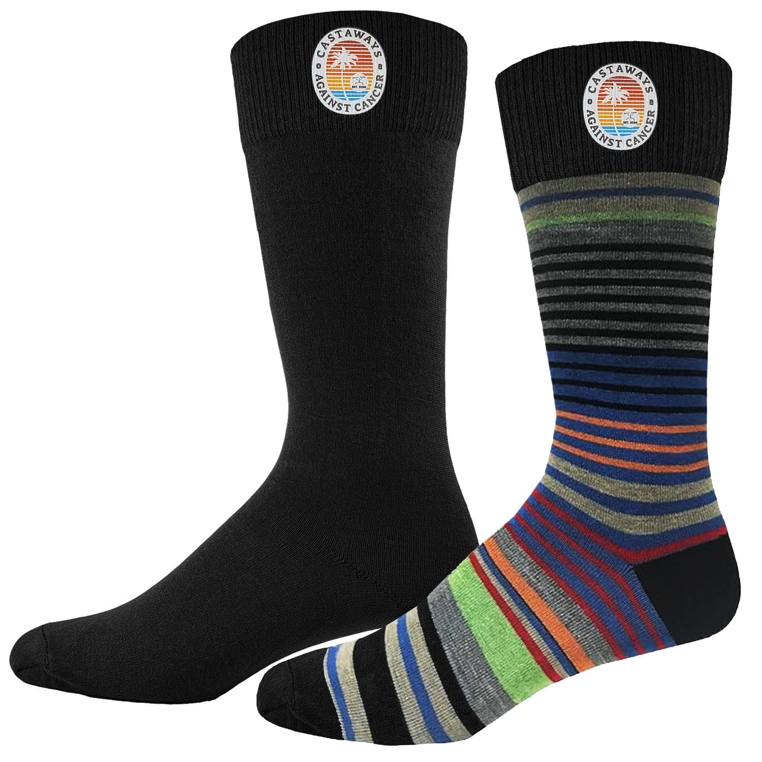 Men's Fashion Striped Dress Socks Combo 6