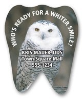 USA Made Premium UV Window Micro-Suction Cling Decal (2.5 x 2) Tooth Shape