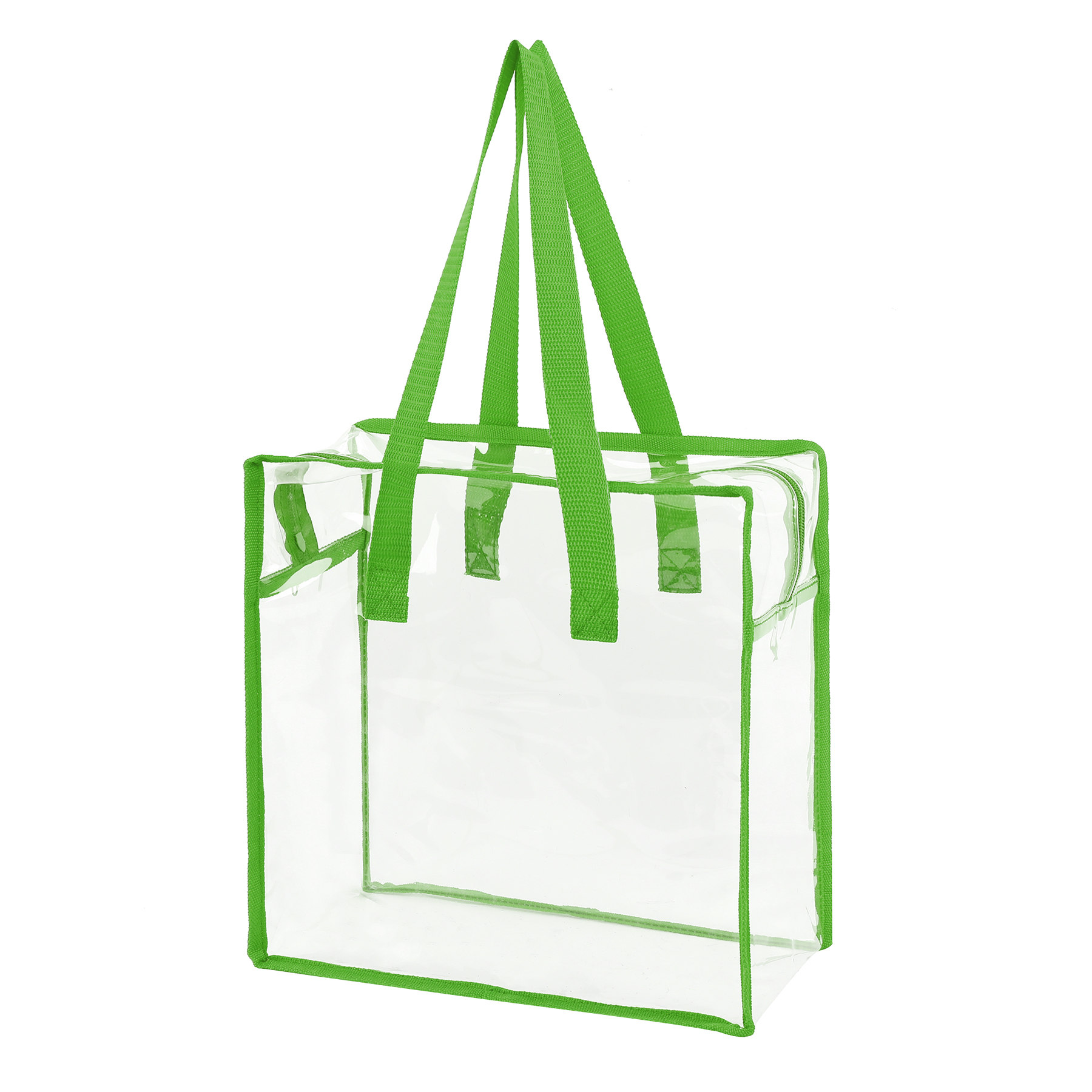 Clear Vinyl Stadium Compliant Zippered Tote Bag 2