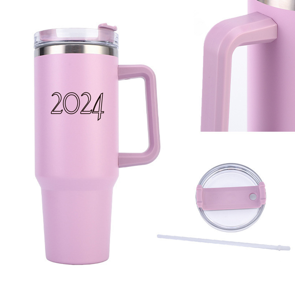 Large 40 oz Tumbler with Lid and Straw 2