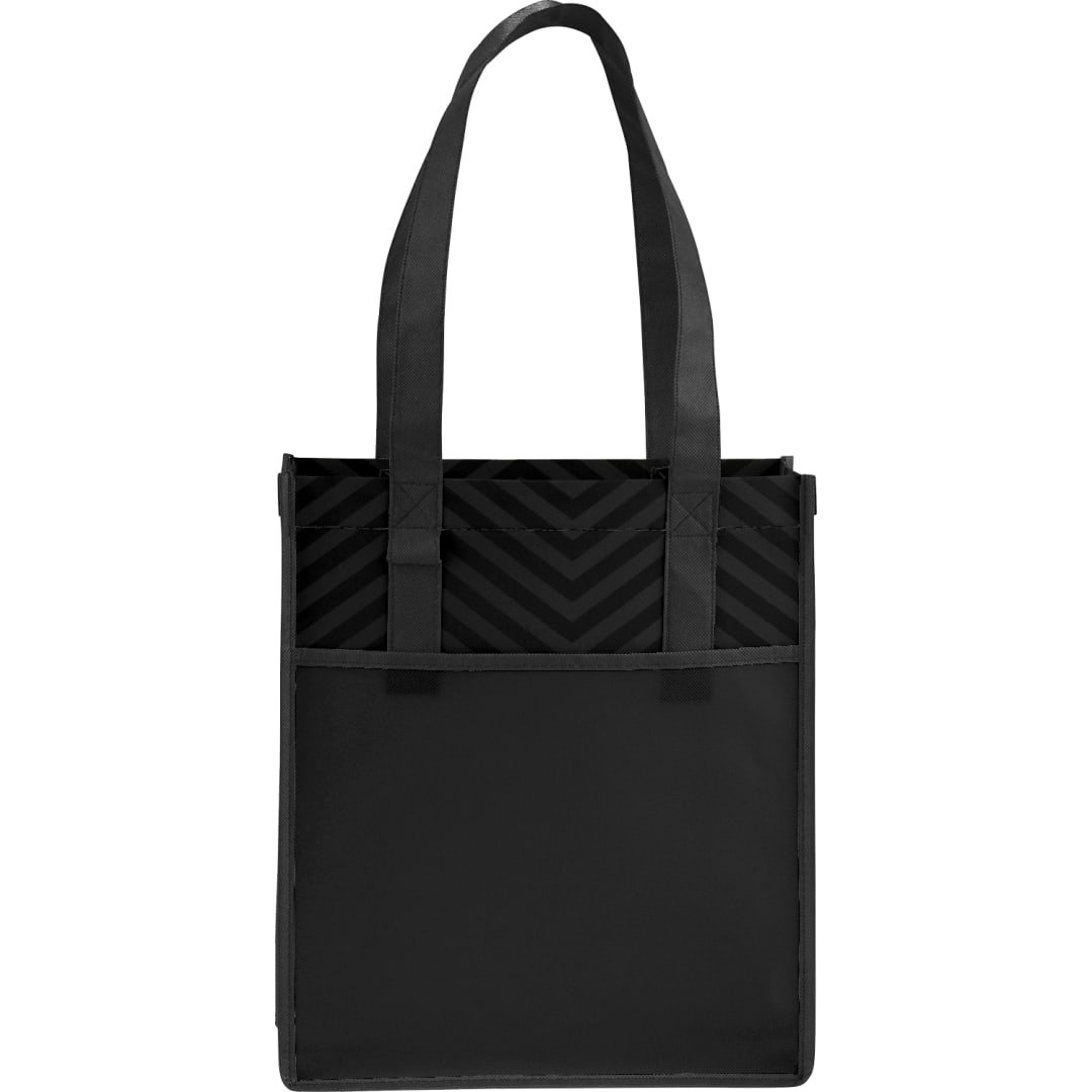 Printed Chevron Non-Woven Shopper Tote 14