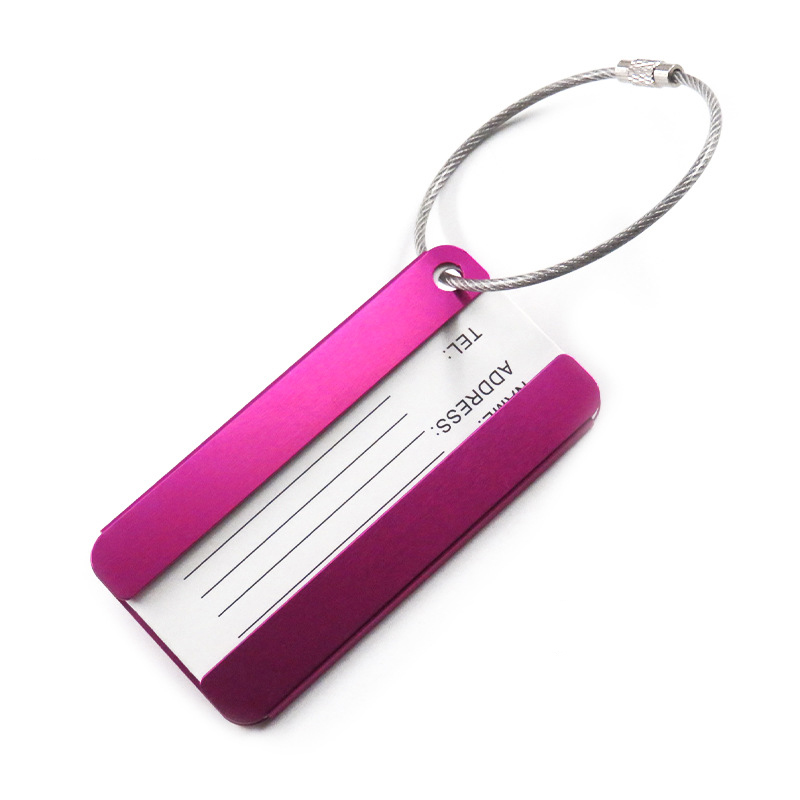 Aluminium Alloy Luggage Tag W/ Keyring 7