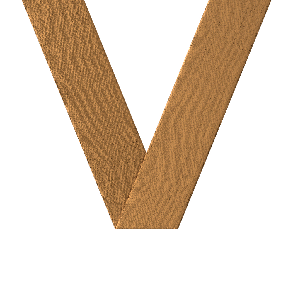 1-1/2" x 34" Metallic Bronze Neckband Sewn Through