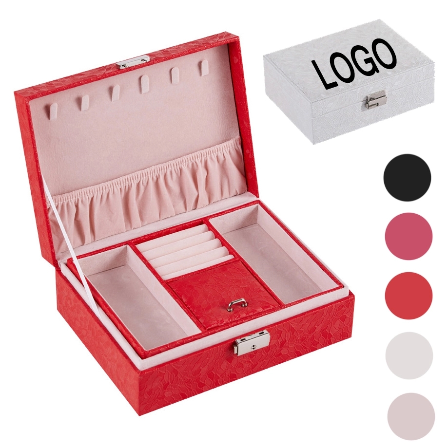 Custom Multi-Layer Jewelry Storage Organizer Box with Lock 9