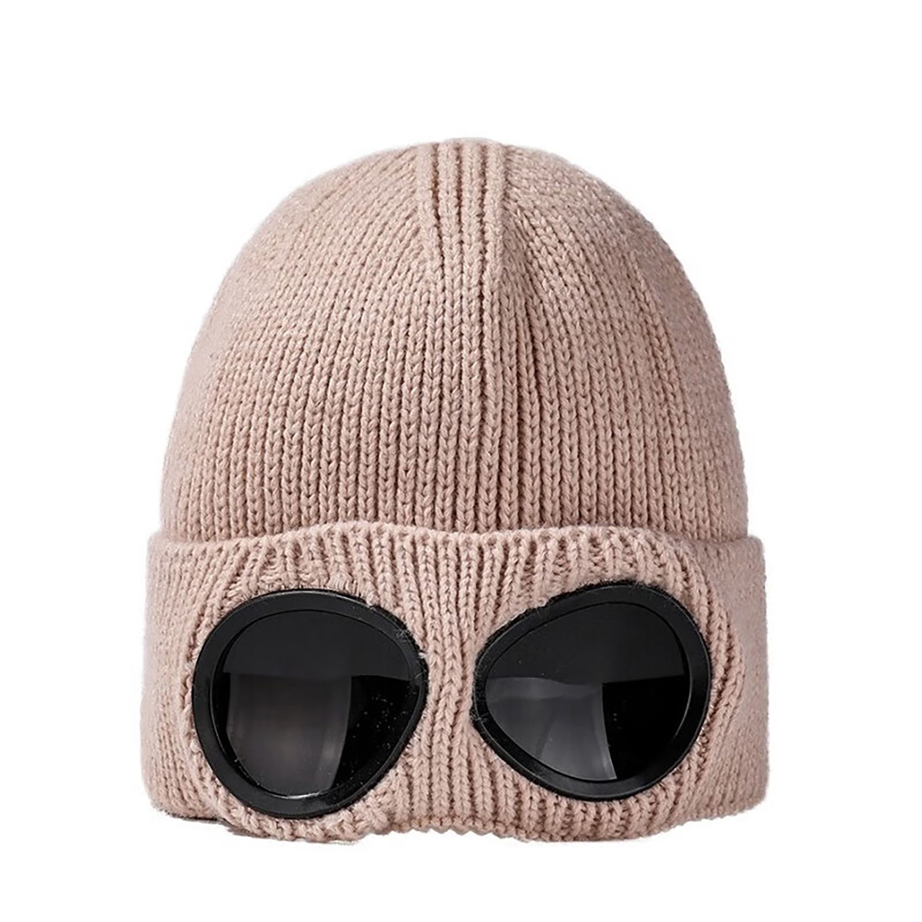 Unisex Wool Knitted Goggles Beanie 5