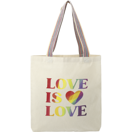 Rainbow Recycled 6oz Cotton Convention Tote 9