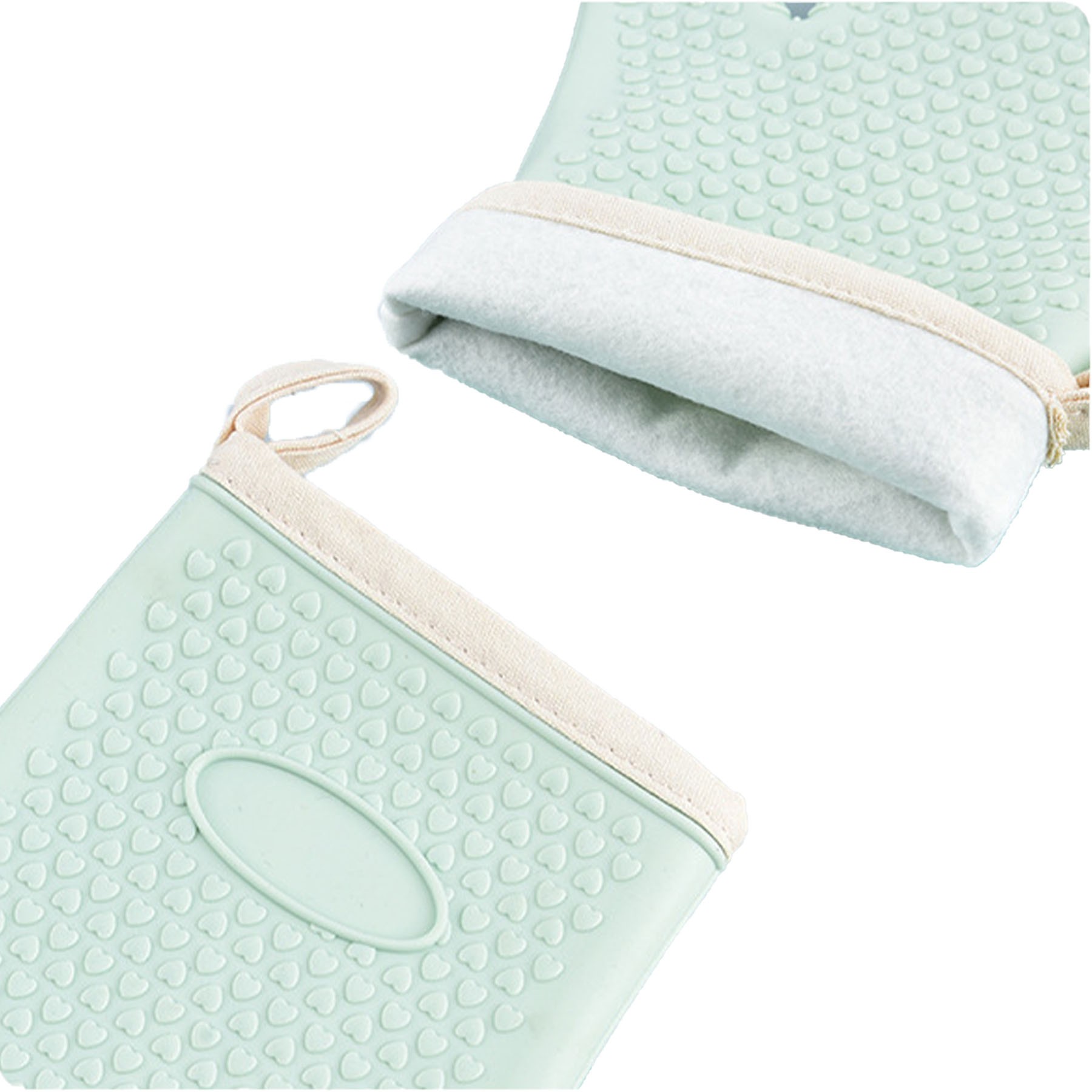 Ribbed Soft Silicone Oven Mitt 3