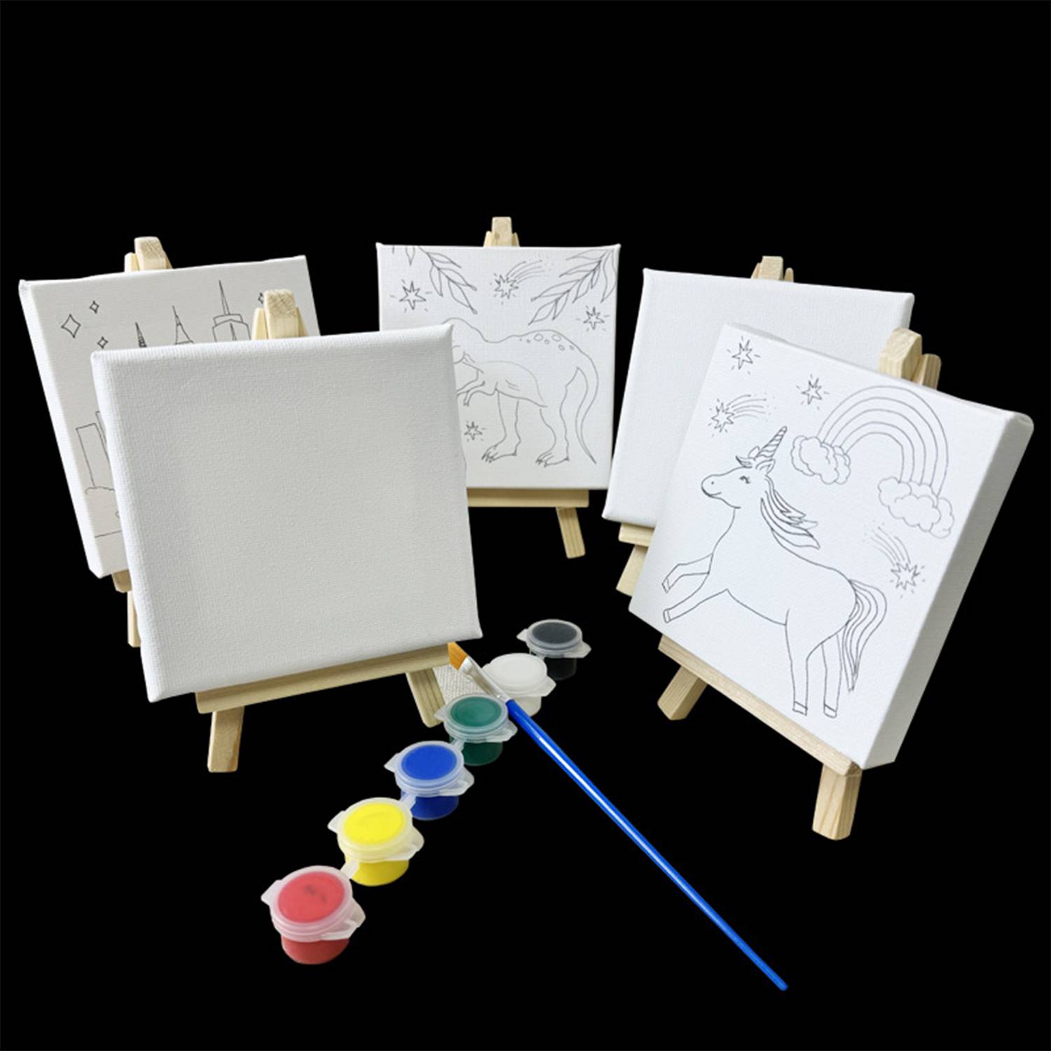 Cotton Linen Acrylic DIY Art Canvas Board 6