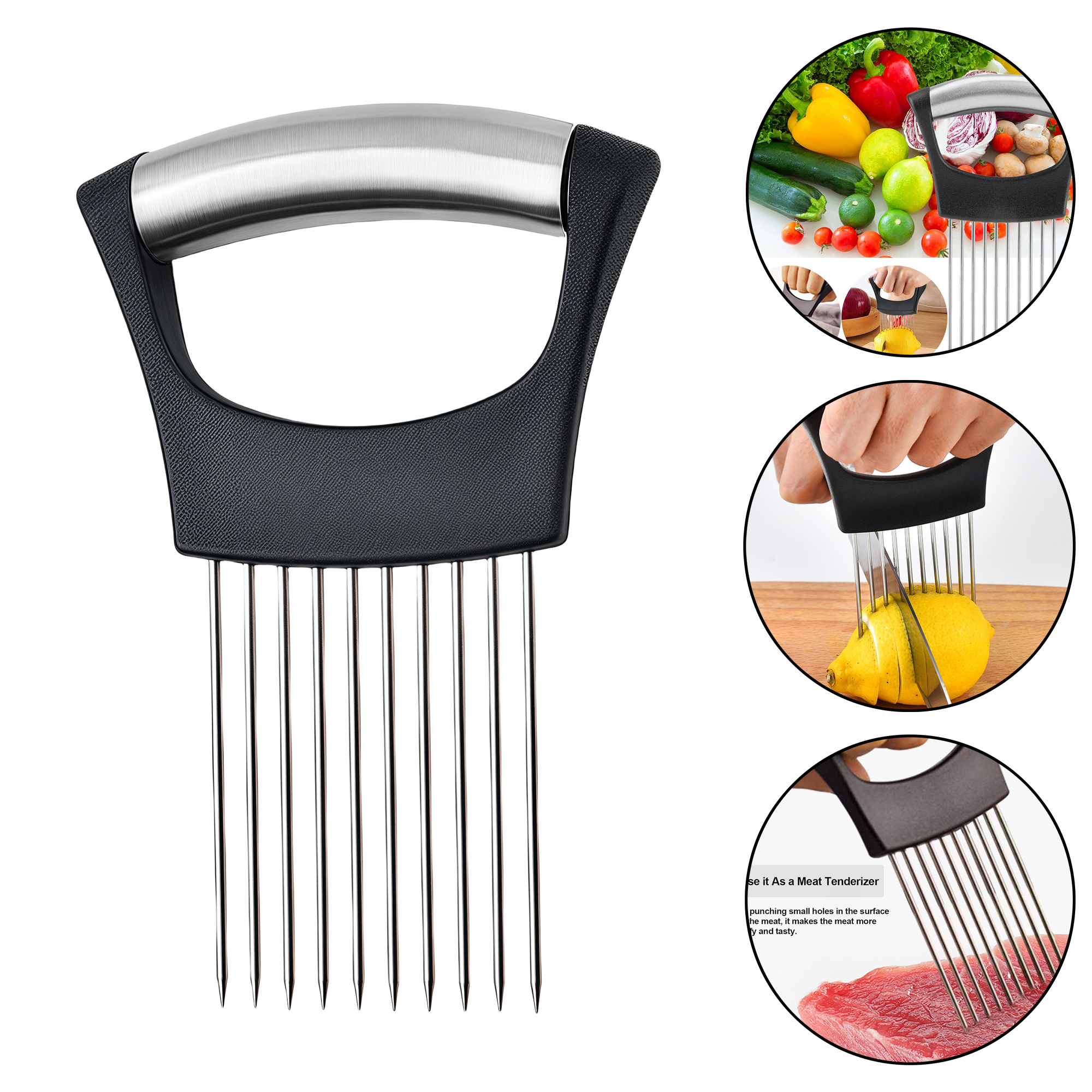 304 Stainless Steel Onion Holder with Needles 2