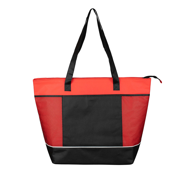 22"W x 16"H x 7 ½"Gusset - "FROST LINE" Super-Sized Insulated Zipper Cooler Tote 22