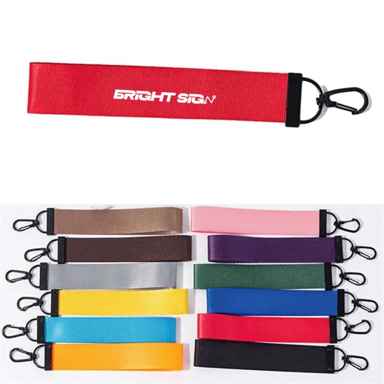 Solid Color Woven Lanyard Keychain for Phone or Bag 2