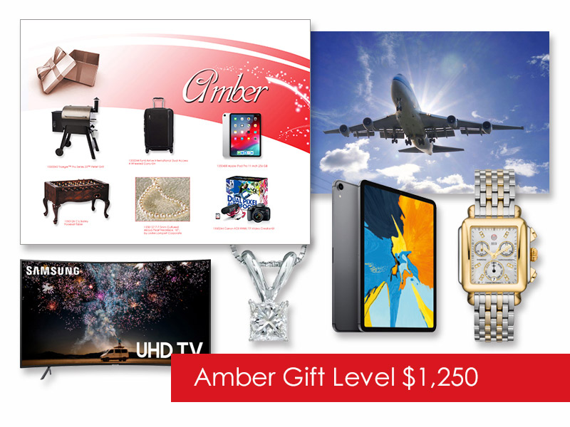 $1,250 Gift of Choice (Amber Level) Gift Booklet